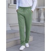 image:imageFlygo Mens Fleece Lined Sherpa Sweatpants Winter Warm Active Jogger PantsGreenopen Bottom