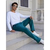 image:imageFlygo Mens Fleece Lined Sherpa Sweatpants Winter Warm Active Jogger PantsLakeblueopen Bottom