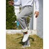 image:imageFlygo Mens Fleece Lined Sherpa Sweatpants Winter Warm Active Jogger PantsLight Grey Open Bottom