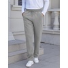 image:imageFlygo Mens Fleece Lined Sherpa Sweatpants Winter Warm Active Jogger PantsLight Grey Open Bottom