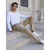 image:imageFlygo Mens Fleece Lined Sherpa Sweatpants Winter Warm Active Jogger PantsNew Khakiopen Bottom