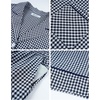 image:imageFlygo Mens Plaid Pajama Sets 2 Piece Button Down Sleepwear with PocketsNavy