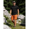 image:imageFlygo Mens Short Sleeve Work Shirts Cotton Button Down Shirt PocketsBlack