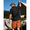 image:imageFlygo Mens Short Sleeve Work Shirts Cotton Button Down Shirt PocketsBlack