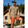 image:imageFlygo Mens Short Sleeve Work Shirts Cotton Button Down Shirt PocketsKhaki