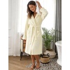 image:imageFlygo Robes for Women Fluffy Fleece Bathrobe Long Shower Bath RobeCream