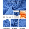 image:imageFlygo Robes for Women Fluffy Fleece Bathrobe Long Shower Bath RobeDusty Blue