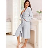 image:imageFlygo Robes for Women Fluffy Fleece Bathrobe Long Shower Bath RobeLight Grey