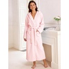 image:imageFlygo Robes for Women Fluffy Fleece Bathrobe Long Shower Bath RobePink