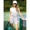 image:imageFlygo Rompers for Women Summer Cap Sleeve One Piece Short JumpsuitLightgrey