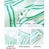 image:imageFlygo Striped Pajamas Set for Womens Lounge Set 2 Piece Cute Short Pjs SetsCyan