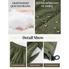 image:imageFlygo Women Winter Pants Lightweight Quilted Puffy Baggy Snow PantsArmy Green