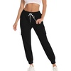 image:imageFlygo Womens Cargo Hiking Pants Casual Athletic Outdoor Workout Joggers SweatpantsBlack