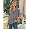 image:imageFlygo Womens Cotton Pajamas Set Gingham Lounge Sets Ruffle Shorts PjsBlack