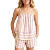 image:imageFlygo Striped Pajamas Set for Womens Lounge Set 2 Piece Cute Short Pjs SetsYellow