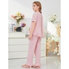 image:imageFlygo Girls Gingham 2 Pieces Outfits Cotton Top Ruffle Pants SetPink