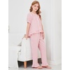 image:imageFlygo Girls Gingham 2 Pieces Outfits Cotton Top Ruffle Pants SetPink