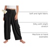 image:imageFlygo Girls Wide Leg Pants Casual Palazzo Trousers with Pockets 514YBlack
