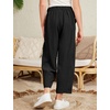 image:imageFlygo Girls Wide Leg Pants Casual Palazzo Trousers with Pockets 514YBlack