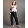 image:imageFlygo Girls Wide Leg Pants Casual Palazzo Trousers with Pockets 514YBlack