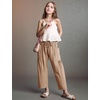 image:imageFlygo Girls Wide Leg Pants Casual Palazzo Trousers with Pockets 514YKhaki