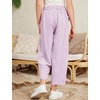 image:imageFlygo Girls Wide Leg Pants Casual Palazzo Trousers with Pockets 514YLightpurple