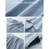 image:imageFlygo Mens Cotton Linen Shorts Sets 2 Piece Beach OutfitLight Blue
