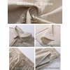image:imageFlygo Mens Cotton Linen Shorts Sets 2 Piece Beach OutfitNatural