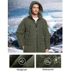 image:imageFlygo Mens Long Parka Winter Coats Heavy Warm Hooded Puffer JacketsArmy Green