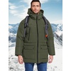 image:imageFlygo Mens Long Parka Winter Coats Heavy Warm Hooded Puffer JacketsArmy Green