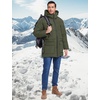 image:imageFlygo Mens Long Parka Winter Coats Heavy Warm Hooded Puffer JacketsArmy Green