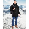 image:imageFlygo Mens Long Parka Winter Coats Heavy Warm Hooded Puffer JacketsBlack