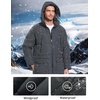 image:imageFlygo Mens Long Parka Winter Coats Heavy Warm Hooded Puffer JacketsDarkgrey