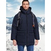 image:imageFlygo Mens Long Parka Winter Coats Heavy Warm Hooded Puffer JacketsNavy