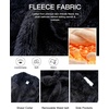 image:imageFlygo Mens Plush Robe Shawl Collar Fleece Absorbent Spa BathrobeBlack