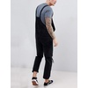 image:imageFlygo Mens Relaxed Fit Ripped Denim Jeans Bib Overall Jumpsuits Pants with PocketsBlack