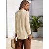 image:imageFlygo Sexy Sheer Tops for Women Loose Button Down Shirt See Through BlouseBeige