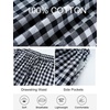 image:imageFlygo Women Gingham Wide Leg Palazzo Lounge Pants 100 Cotton Pajama BottomBlack