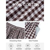 image:imageFlygo Women Gingham Wide Leg Palazzo Lounge Pants 100 Cotton Pajama BottomCoffee