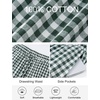 image:imageFlygo Women Gingham Wide Leg Palazzo Lounge Pants 100 Cotton Pajama BottomDark Green
