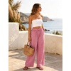 image:imageFlygo Women Gingham Wide Leg Palazzo Lounge Pants 100 Cotton Pajama BottomRed
