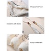 image:imageFlygo Women Girls Cute Fleece Lined Hooded Cape Poncho Cloak Coat01 Beigetreedeer
