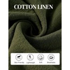 image:imageFlygo Womens Cotton Linen Pants Wide Leg Ruffled Palazzo TrousersArmygreen