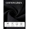 image:imageFlygo Womens Cotton Linen Pants Wide Leg Ruffled Palazzo TrousersBlack