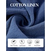 image:imageFlygo Womens Cotton Linen Pants Wide Leg Ruffled Palazzo TrousersBlue