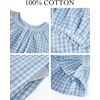 image:imageFlygo Womens Gingham Nightgown Button Down Short Sleeve House DressBlue