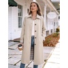 image:imageFlygo Womens Long Trench Coat Windproof Oversized Casual Fall JacketsBeige