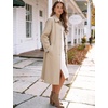 image:imageFlygo Womens Long Trench Coat Windproof Oversized Casual Fall JacketsKhaki