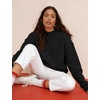 image:imageFlygo Womens Mock Neck Sweatshirt Fleece Oversized Pullover with PocketsBlack