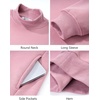 image:imageFlygo Womens Mock Neck Sweatshirt Fleece Oversized Pullover with PocketsPink